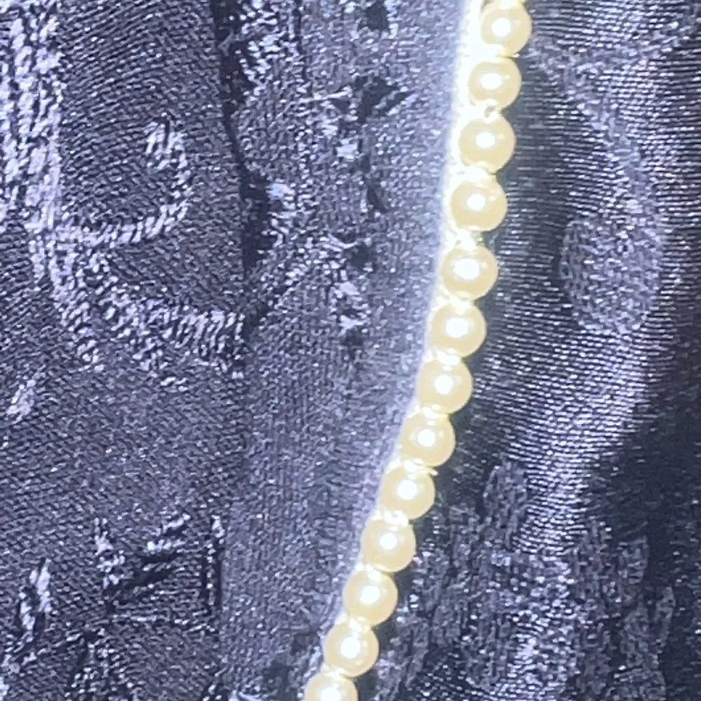 Vintage Christian Dior silk scarf with Pearl trim